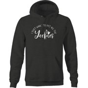 Want to pet All The Yorkies Dogs Love Heart Graphic Hoodies Xlarge Dark Gray