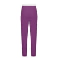 thumbnail image 5 of BiZtdJrK Running Sweatpants for Women Colorblock Drawstring Elastic Waist Gym Workout Joggers Baggy Atheltic Trousers with Pockets Purple XXL, 5 of 6