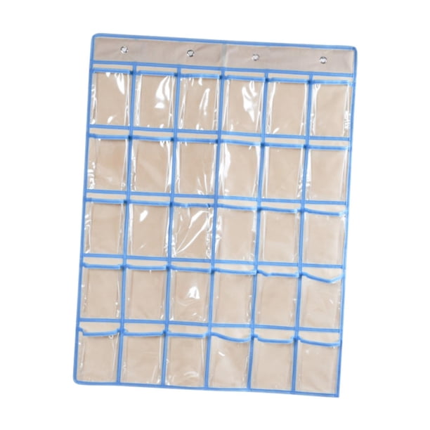 Gráfico de bolsillo de bolsillo de la pared de la pared colgando 30 bolsillos de la bolsa de almacenamiento organizador de bolsillo de bolsillo para , Beige