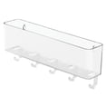 thumbnail image 7 of mDesign Plastic Wall Mounted Mail Organizer and Key Holder with 5 Hooks - Clear, 7 of 7