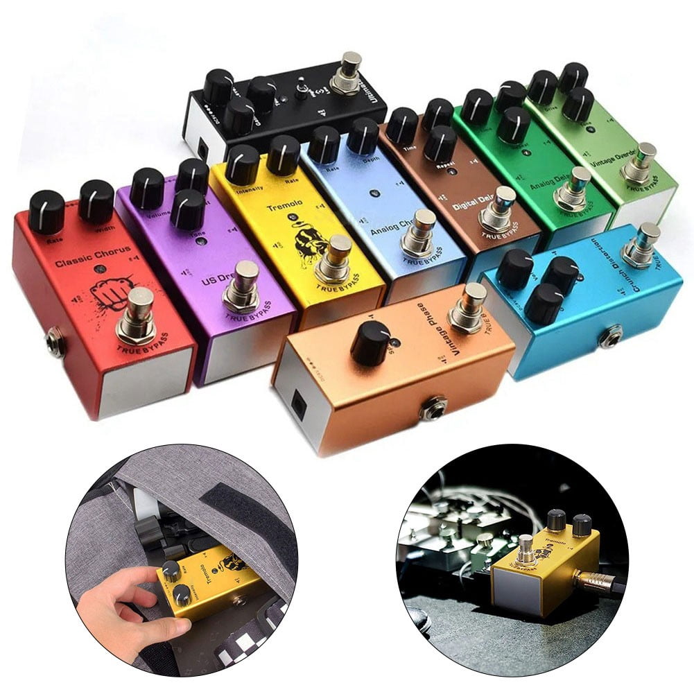 Portable Guitar Effect Pedal Distortion Delay Chorus Tremolo Digital Overdrive, Guitar Accessories