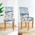 thumbnail image 3 of Yayeee 2 Pack Dining Chair Covers Stretch Parson Chairs Slipcovers Seat Protector, Winter Village Serenity, 3 of 6