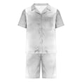 thumbnail image 4 of YLSDY Silk Pajamas for Men Shorts Set Satin Pjs Sets 2 Piece Gradient Outfits Summer Short Sleeve Button Down Sleepwear Gray 4, 4 of 4