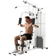 thumbnail image 1 of Soozier Multifunction Home Gym Equipment with 100Lbs Weight Stack, White, 1 of 10