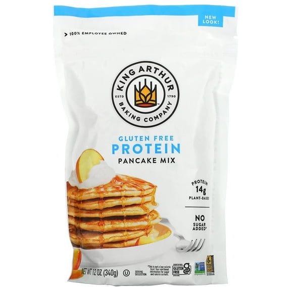 King Arthur Baking Company, Gluten-Free Protein Pancake Mix, 12 oz (340 g) Pack of 3