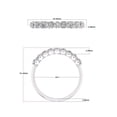 thumbnail image 4 of TimeLe$$ Classics 1/2 Carat TW 9 Stone Natural Diamond Wedding Band in 14K White Gold (Ring Size 9), 4 of 4