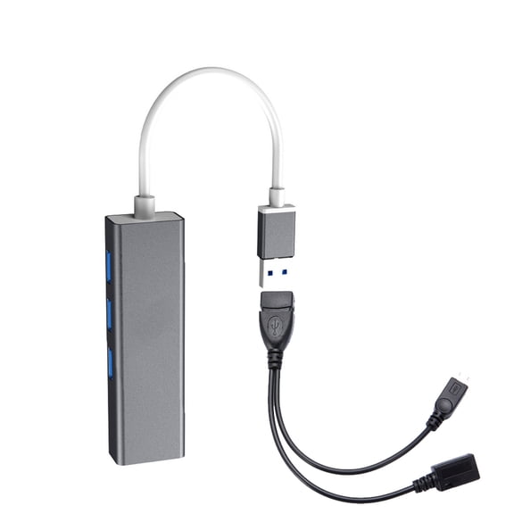 LAN Ethernet Adapter with 3 Ports USB OTG Hub for Streaming TV Stick, Chromecast, Google Home Mini, Raspberry Pi Zero - Powered Micro USB OTG Cable Included