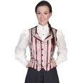 thumbnail image 2 of Scully RW562-BUR-M Women Rangewear Wallpaper Stripe Vest - Burgundy- Medium, 2 of 2