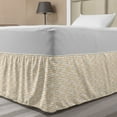 thumbnail image 1 of Modern Stripes Bed Skirt, Horizontal Striped Grunge Bolt Details Monochromatic Print, Elastic Bedskirt Dust Ruffle Wrap Around for Bedding Decor, 4 Sizes, Pale Orange and Multicolor, by Ambesonne, 1 of 2