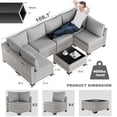 thumbnail image 2 of 7-Piece Patio Furniture Set, Outdoor Patio Furniture with Thick Cushions, Modular Patio Sofa, Dual-Strand Wicker Rattan, Rust-Resistant Frame, Backyard Furniture for Garden, Deck, Grey, 2 of 7