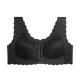 thumbnail image 7 of TEVEQ Front Closure Bras for Women Seamless Wireless Push Up Bra No Underwire Full Coverage Comfort Bras Front Buttoned Back Lace Thin Plus Size Close In Bra for Women Black 4Xl, 7 of 7