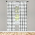 thumbnail image 5 of Ambesonne Grey Chevron Window Curtains, Zig Zag Tile Mosaic, Each 28" W x 63" L, White Pale Grey, 5 of 5