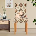thumbnail image 4 of Yayeee 4 Pack Dining Chair Covers Stretch Parson Chairs Slipcovers Seat Protector, Geometric Designs, 4 of 6