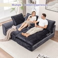 thumbnail image 5 of Muumblus 103" Boneless Sectional Sofa with Left Chaise, Comfy L-Shaped Modular Couch for Living Room, No Assembly Required, Black Chenille, 5 of 10