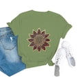 thumbnail image 4 of HEILAU American Flag Graphic T Shirts for Women 4th of July Vintage Floral T Shirt Boho Wildflower Loose Tees Short Sleeve Casual Tops Patriotic Tops, 4 of 4