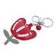 thumbnail image 5 of Llavero con colgante de flor de cuero PU brillar rojo, 5 of 5