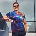 thumbnail image 4 of Fotbe Starry Sky Turtle Camiseta Polo de Golf para Hombre con Estampado – Camisa Deportiva Transpirable con Cuello Abotonado-Large, 4 of 6