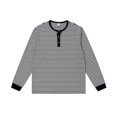 thumbnail image 7 of Henley Shirts for Men Long Sleeve Casual Stripe Tops Lightweight Long Sleeve V Neck Tshirts Moisture Wicking Casual Daily Fall Solid Versatile for Street Fashion Business Work, 7 of 7