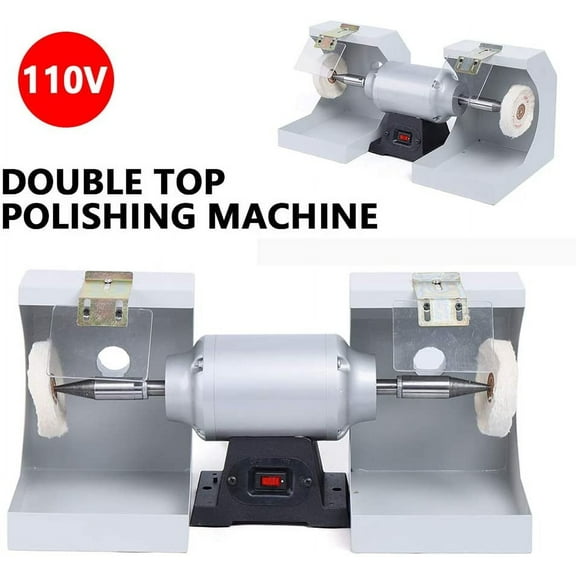 Polisher Polishing Machine，110V Laboratory Lathe Buffing Grinder for Jewelry