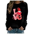 thumbnail image 1 of Xingqing Femmes Valentine'S Day Décontracté en Vrac à Manches Longues T-Shirt Amour Coeur Graphique Imprimé Raglan Raglan Top Plus Size Sweatshirt, 1 of 9