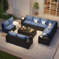 thumbnail image 2 of Aoxun Patio Furniture Set, 12 Pcs Outdoor Patio Furniture Sets with 4 in Thicken Cushion, Widen Armrests Wicker Outdoor Sectional for Backyard (Waterproof Cover Include), 2 of 6