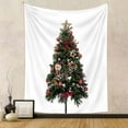 thumbnail image 2 of Uutvery Christmas Tree Tapestry Wall Hanging Home Decor Indoor Outdoor for Living Room Bedroom Dorm Decor Beach Blanket Picnic Throw Sofa Cover Xmas Party Supplies 51x59 Inches, 2 of 8