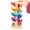 B, variant on Primegos Marble Run Rainbow Sound Tree Children Fine Motor Skills Wooden Tree with Round/Square Base Balls Toddlers Boys Girls Educational Musical Tree Toy