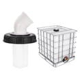 thumbnail image 1 of Cubierta de filtro de tapa IBC de 163 mm de Uxcell para tanque de agua de lluvia de 45 grados con filtro de nylon lavable, 1 of 1