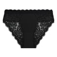 thumbnail image 2 of WRKEKC Panties for Women Half Lace Half Cotton Patchwork Semi Sheer Triangle Breathable Bikini Underwear Soft Wear, 2 of 3