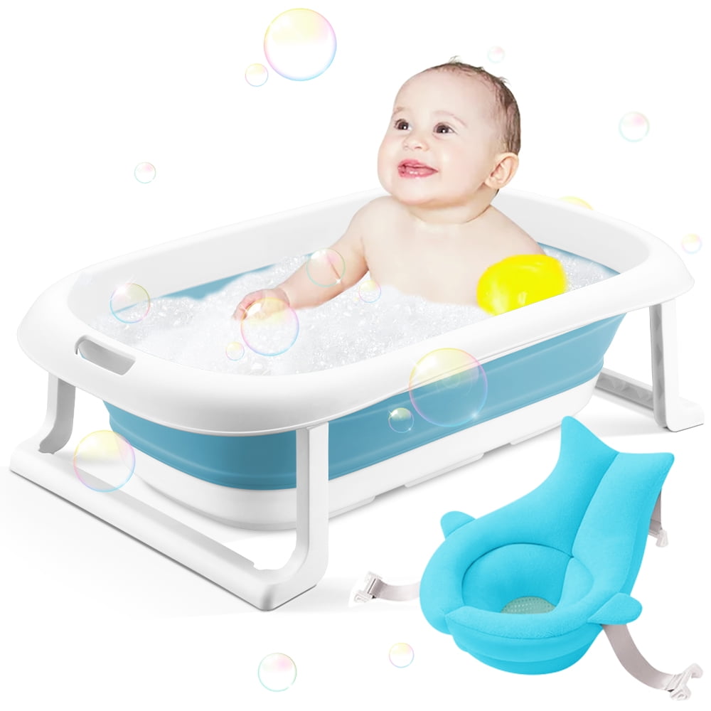 Kxuhivc Baby Bathtub Anti Slip Skid Proof Foldable Toddler Bath Tubs