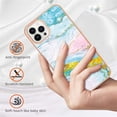 thumbnail image 2 of Compatible with iPhone 13 Pro Max Case iPhone 13 Pro Max Case Ultra Slim Marble Luxury Glossy Rubber Durable Shockproof Protective Phone Case for iPhone 13 Pro Max (6.7") Marble Colorful YBT, 2 of 10
