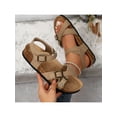 thumbnail image 7 of Women's Adjustable Buckle Sandals - Comfy Footbed Slides for Outdoor Durable Activities, 7 of 7