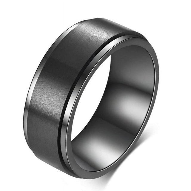 Rotating Glossy Men\‘s Simple Fashion Ring
