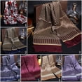thumbnail image 3 of Coofit Artificial Silk Scarf Smooth Double Layer Satin Neckerchief Long Scarf for Men, 3 of 3