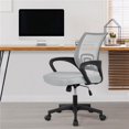thumbnail image 3 of Topeakmart Mid-Back Height Adjustable Mesh Office Chair Computer Chair with Lumbar Support & 360°Rolling Casters, Gray, 3 of 14