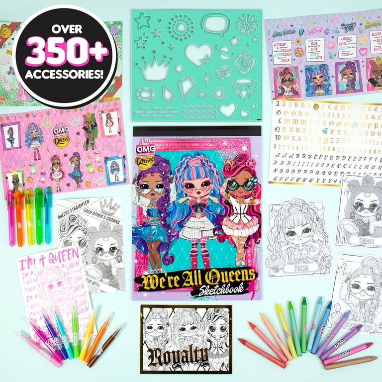 BASSKET.COM l.o.l surprise 9 pieces complete color sketchbook set for kids  girls 2020