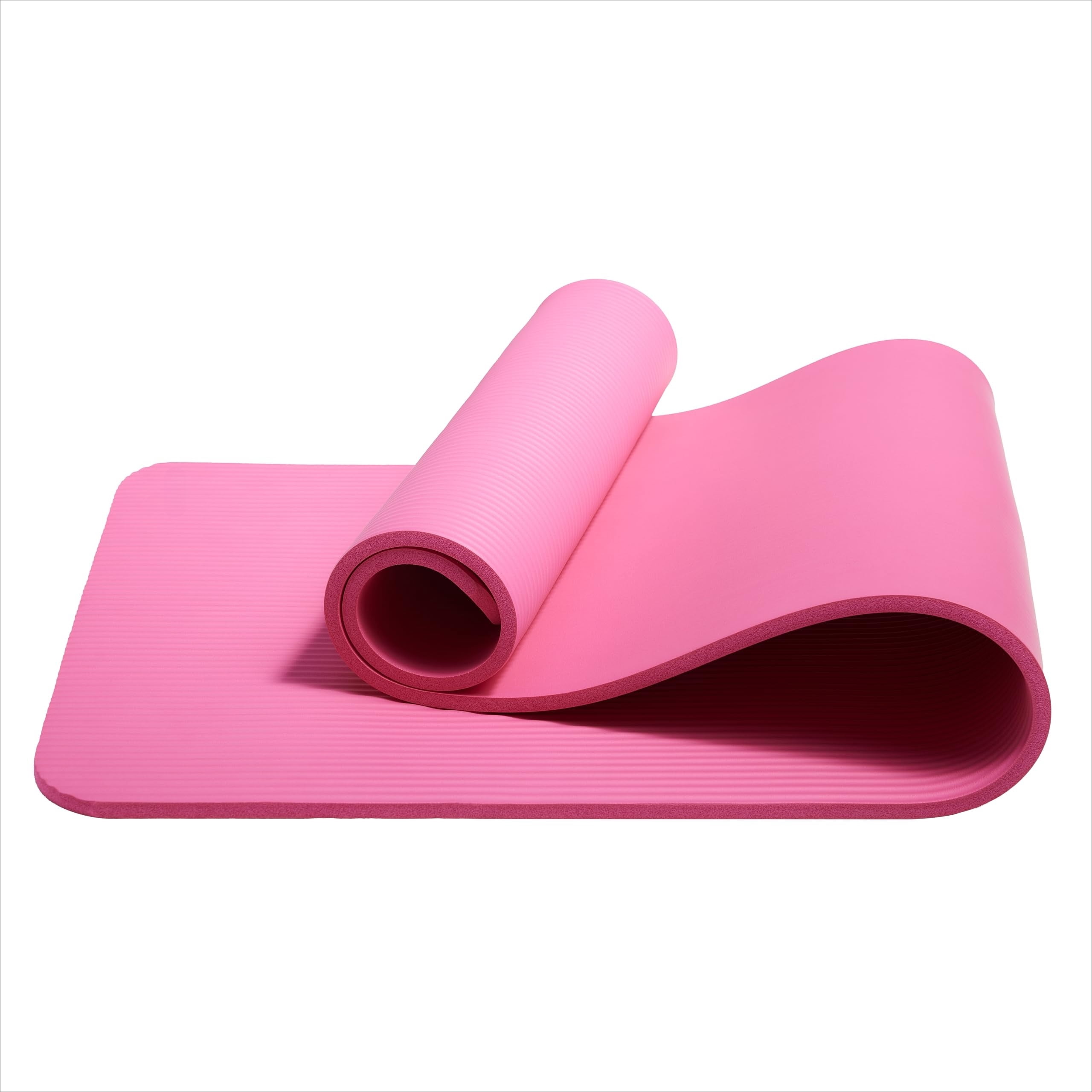 Extra Thick Non-Slip Exercise Yoga Mat with Carrying Strap for Home Gym, Pilates, and Floor Workouts