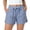 Dark Blue, variant on Womens Striped Boxer Shorts Checkered Plaid Casual Biker Shorts Lounge Summer Beach Vacation