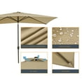 thumbnail image 5 of Sonerlic 10 x 6.5ft Outdoor Patio Rectangular Table Umbrella with Hand Crank and Push Button Tilt for Deck, Poolside and Garden,Sand, 5 of 9