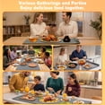thumbnail image 2 of Extra Large Warming Mat for Food 35"x16", Electric Food Warmer Trays for Parties Buffet, 6 Temp Levels & 6-Hour Timer, Auto Shut-Off, Full Surface Heating, Gray, 2 of 8