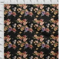 thumbnail image 3 of oneOone Cotton Poplin Black Fabric Flower Watercolor Craft Projects Decor Fabric Printed By The Yard 56 Inch Wide, 3 of 4