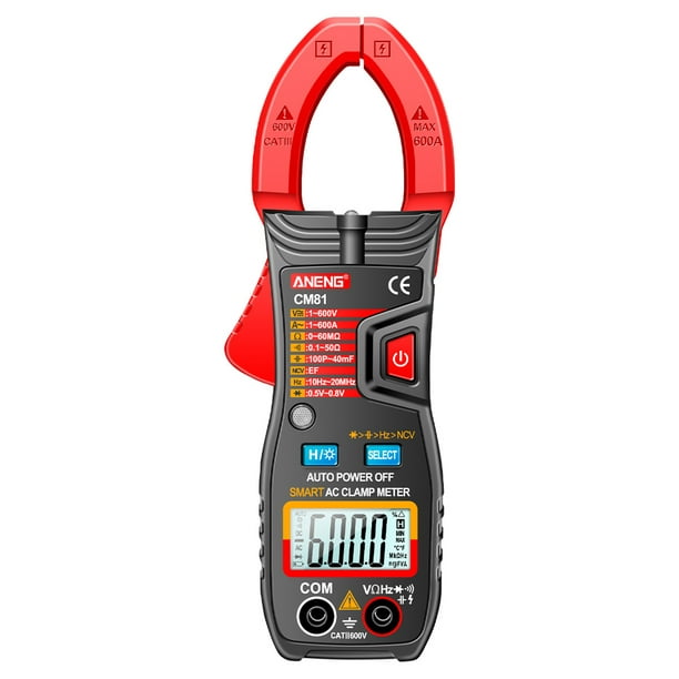 ANENG CM81 Smart Clamp Meter Type Multimeter 6000 Counts Auto 600A Ammeter Resistance Meter with Flashlight -