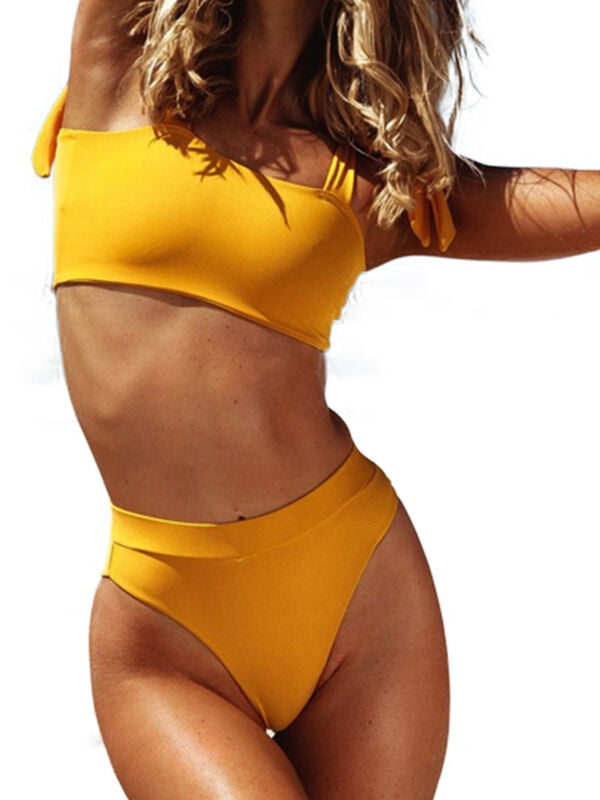 padded crop top bikini