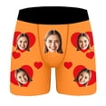 thumbnail image 5 of KHONTS Men's Personalized Boxers Husband Boyfriend Funny Boxers for Men Valentine's Day Birthday for Him Orange M, 5 of 8
