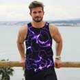thumbnail image 6 of Cauagu Galaxy Lightning Print Men's Sleeveless Muscle Shirts,Tank Tops Quick Dry Workout Tank Top Gym Muscle Tee Fitness Bodybuilding T Shirt for Men-Small, 6 of 7