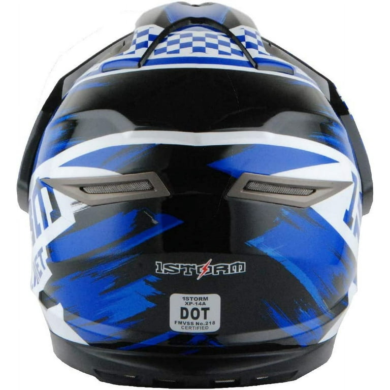 1Storm Dual Sport Helmet Motorcycle Full Face Motocross Off Road Bike Hgxp14a Storm Blue 1Storm Dual Sport Helmet Motorcycle Full Face Motocross Off Road Bike Hgxp14a Storm Blue