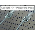 thumbnail image 4 of Wall Control Kitchen Pegboard Organizer Pots and Pans Pegboard Pack Storage and Organization Kit with Metallic Silver Pegboard and Blue Accessories, 4 of 8