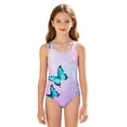 thumbnail image 2 of YunPes Print Swimsuits for Girls Sleeveless Bodysuit Quick Dry Lightweight Swimwear Summer Beach Pool Bathing Suits for Kids 5-16 Years, 2 of 7