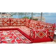 thumbnail image 2 of Red Arabic Floor Seating, L Shaped Sofa Bed, Diwan Sofa, Turkish Red Sofa, Floor Cushion Seating, Modular Sofa, Sleeper Couch, 2 of 3
