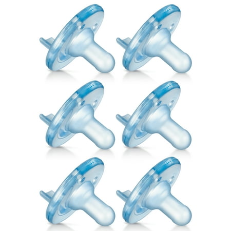 (3 pack, 6 counts) Philips Avent Soothie Pacifier, 0-3 months, Blue